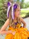 Large Clemson Logo Ribbon Underlay Hair Bow with Streamer Tails