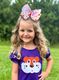 King Signature Collegiate Logo Print Grosgrain Hair Bow