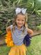 King Signature Collegiate Logo Print Grosgrain Hair Bow