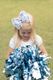 King Signature Collegiate Logo Print Grosgrain Hair Bow