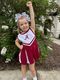 King Collegiate Logo Print Whimsy Tail Hair Bow
