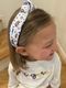 Signature Collegiate Logo Print Soft Ripple-Textured Knot Wrap Headband