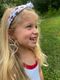 Signature Collegiate Logo Print Soft Ripple-Textured Knot Wrap Headband