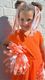 Tennessee Logo Print Streamer Ribbons on Ponytail