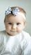 Mini Signature Collegiate Logo Print Grosgrain Hair Bow on Elastic Baby Band