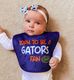 Mini Signature Collegiate Logo Print Grosgrain Hair Bow on Elastic Baby Band