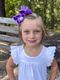 Medium Grosgrain Hair Bow with Moonstitch Edge and Embroidered Collegiate Logo