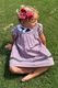 Medium Auburn Moonstitch Embroidered Hair Bow