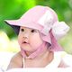 Girls Reversible Floppy Brim Pink Chambray Sun Hat