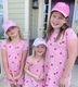 Girls Embroidered Hair Bow Cotton Twill Two-Tone Ball Cap