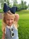 Huge Classic Grosgrain Girls Hair Bow on a French Clip (Knot Wrap)