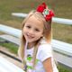 Medium Philadelphia Phillies Grosgrain Hair Bow with Mascot Badge