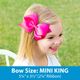 Mini King Classic Grosgrain Girls Hair Bow (Knot Wrap)