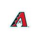 Medium Arizona Diamondbacks Baseball Stitch Print Hair Bow with Badge