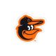 Medium Baltimore Orioles Baseball Stitch Print Hair Bow with Badge
