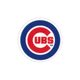 Medium Chicago Cubs Baseball Stitch Print Hair Bow with Badge