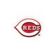 Medium Cincinnati Reds Baseball Stitch Print Hair Bow with Badge
