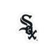 Medium Chicago White Sox Baseball Stitch Print Hair Bow with Badge