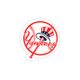 Medium New York Yankees Baseball Stitch Print Hair Bow with Badge