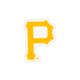 Medium Pittsburgh Pirates Baseball Stitch Print Hair Bow with Badge