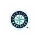 Medium Seattle Mariners Baseball Stitch Print Hair Bow with Badge