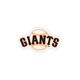 Medium San Francisco Giants Baseball Stitch Print Hair Bow with Badge