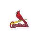 Medium St. Louis Cardinals Baseball Stitch Print Hair Bow with Badge