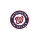 Medium Washington Nationals Jays Baseball Stitch Print Hair Bow with Badge