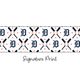 Medium Detroit Tigers Logo Print Grosgrain Hair Bow