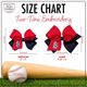 Medium Chicago White Sox Two-Tone Embroidered Hair Bow