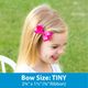 Tiny Organza Girls Hair Bow on Lace Baby Band